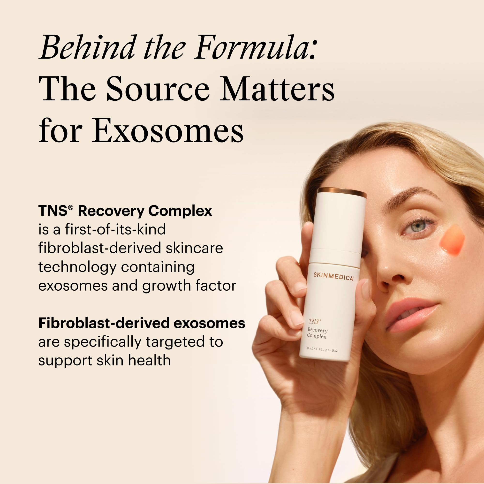 New packaging of SkinMedica TNS Recovery Complex signals refreshed design
