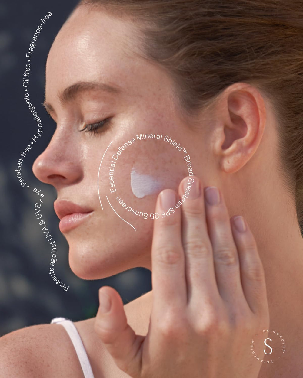 SkinMedica Total Defense + Repair SPF 34 application demonstrates fast absorption.