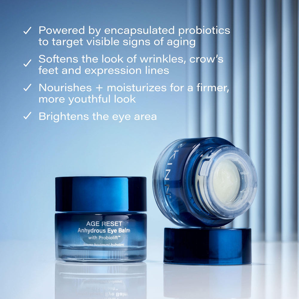 Eye area close-up showing application of Probiolift balm