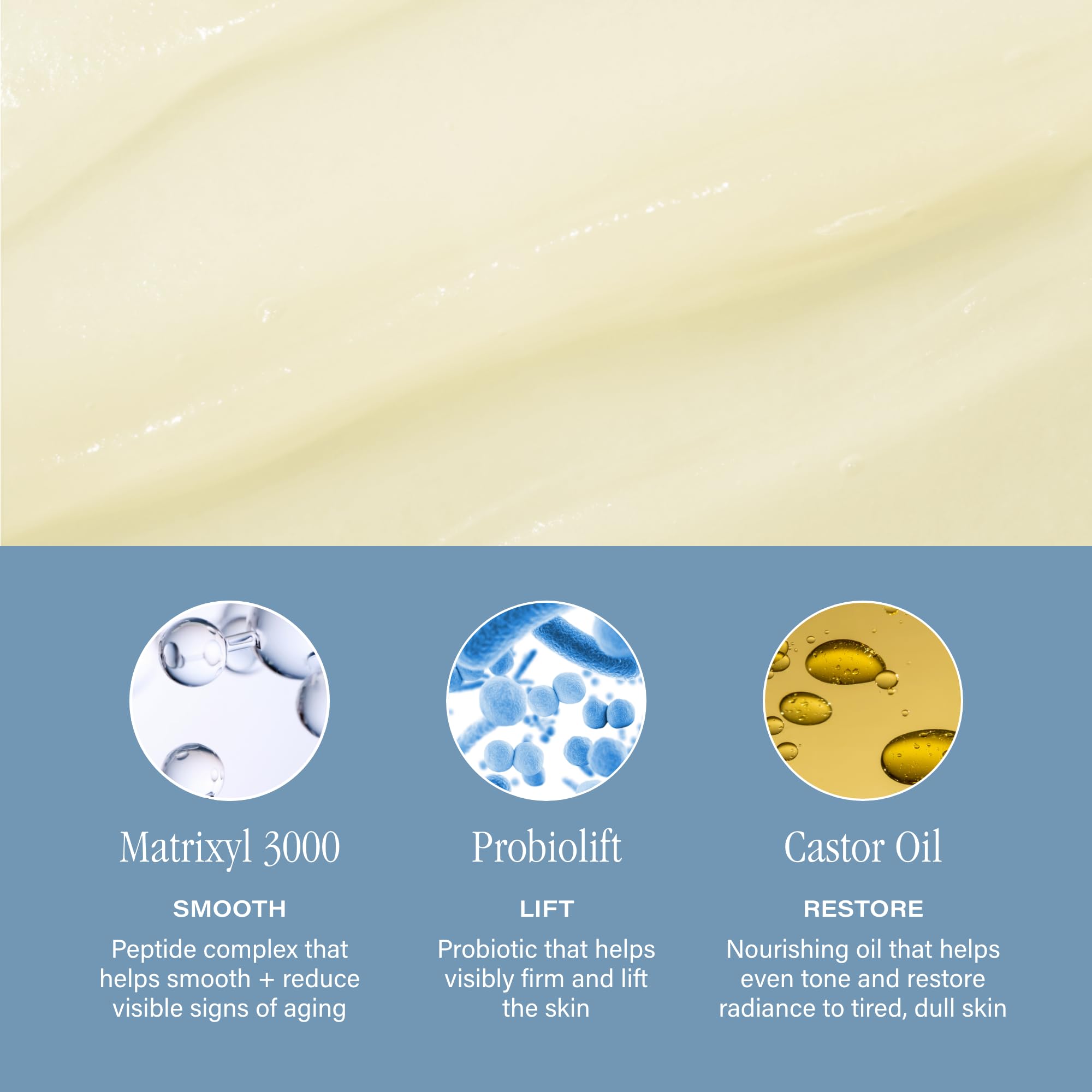 Texture detail of the anhydrous eye balm on skin