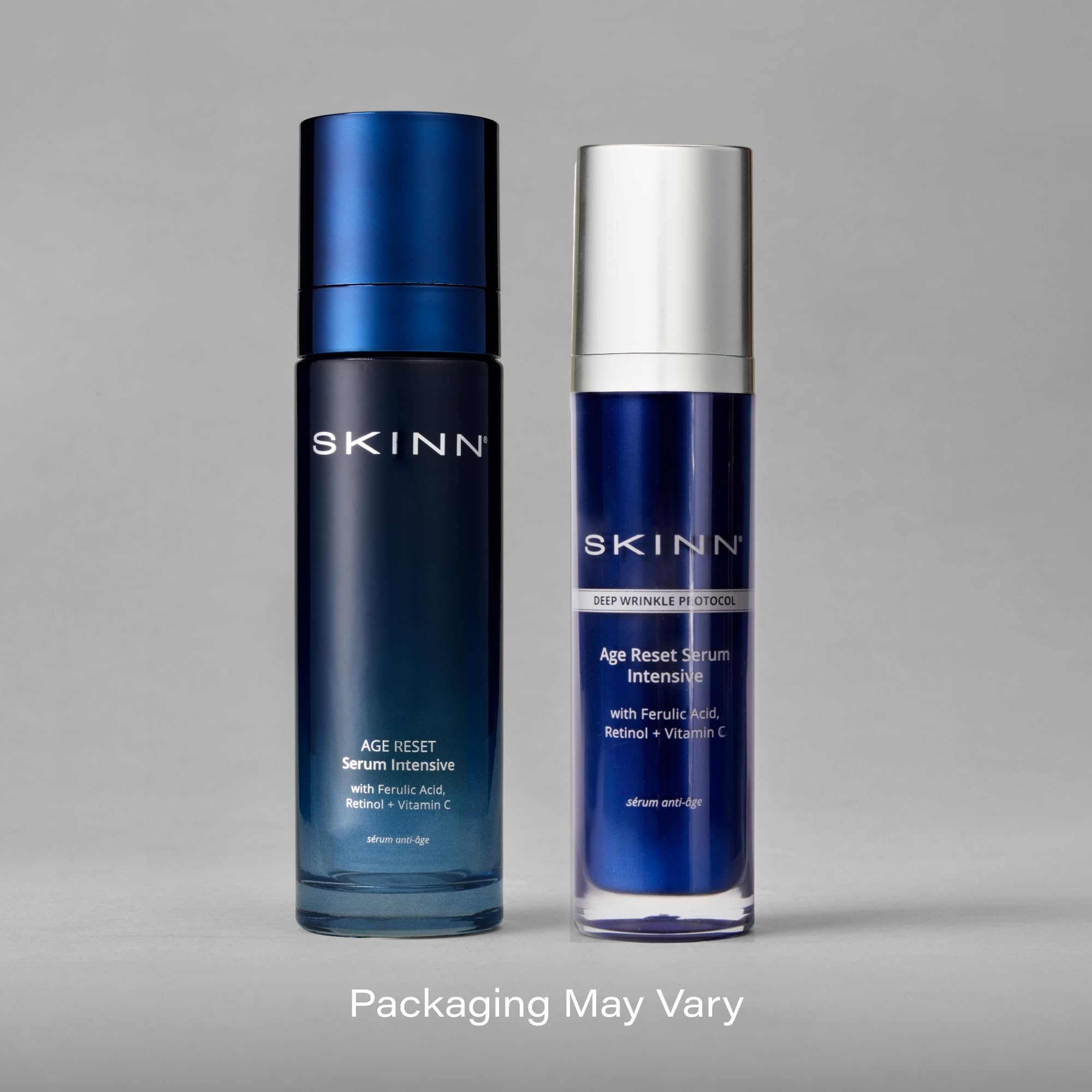 SKINN Deep Wrinkle Serum travel-friendly bottle for on-the-go care.