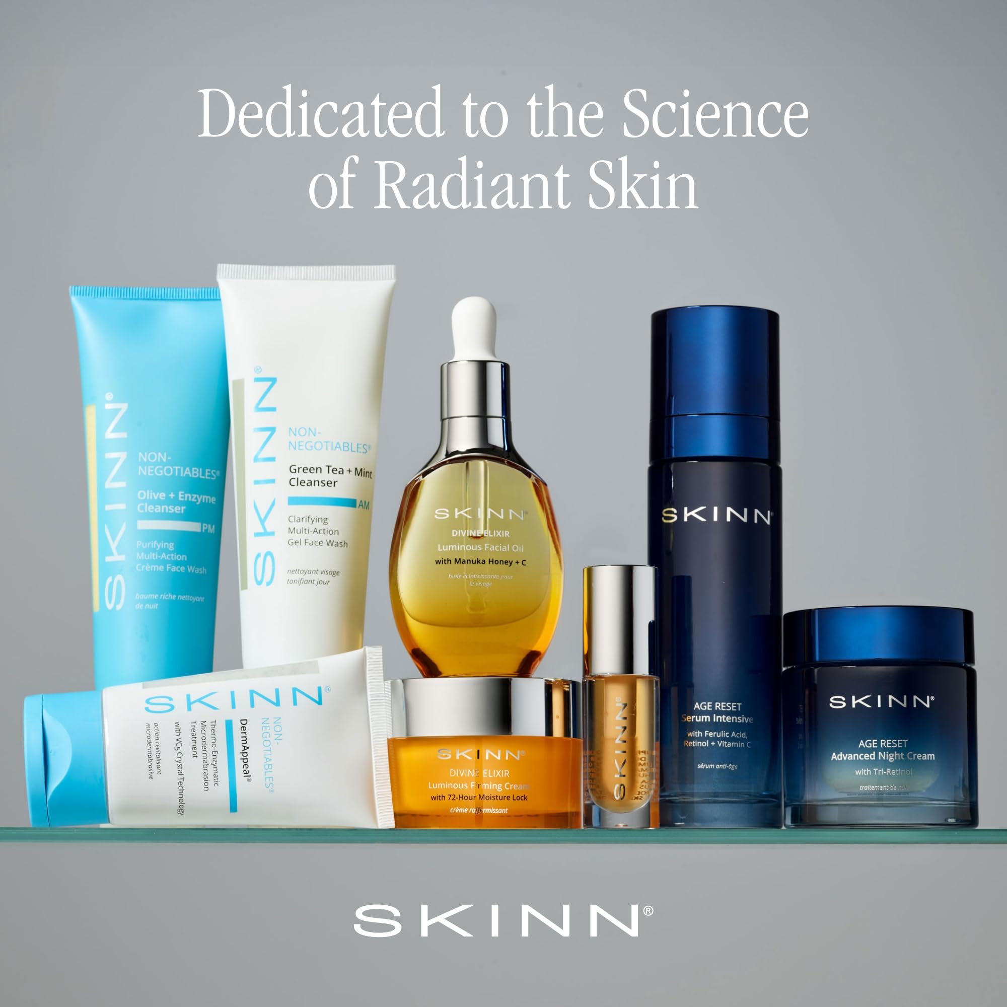 SKINN DermAppeal pre-makeup glow step.