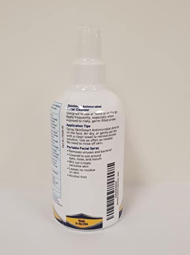 SkinSmart Antimicrobial: formato 8 oz para refrescar la piel fácilmente.