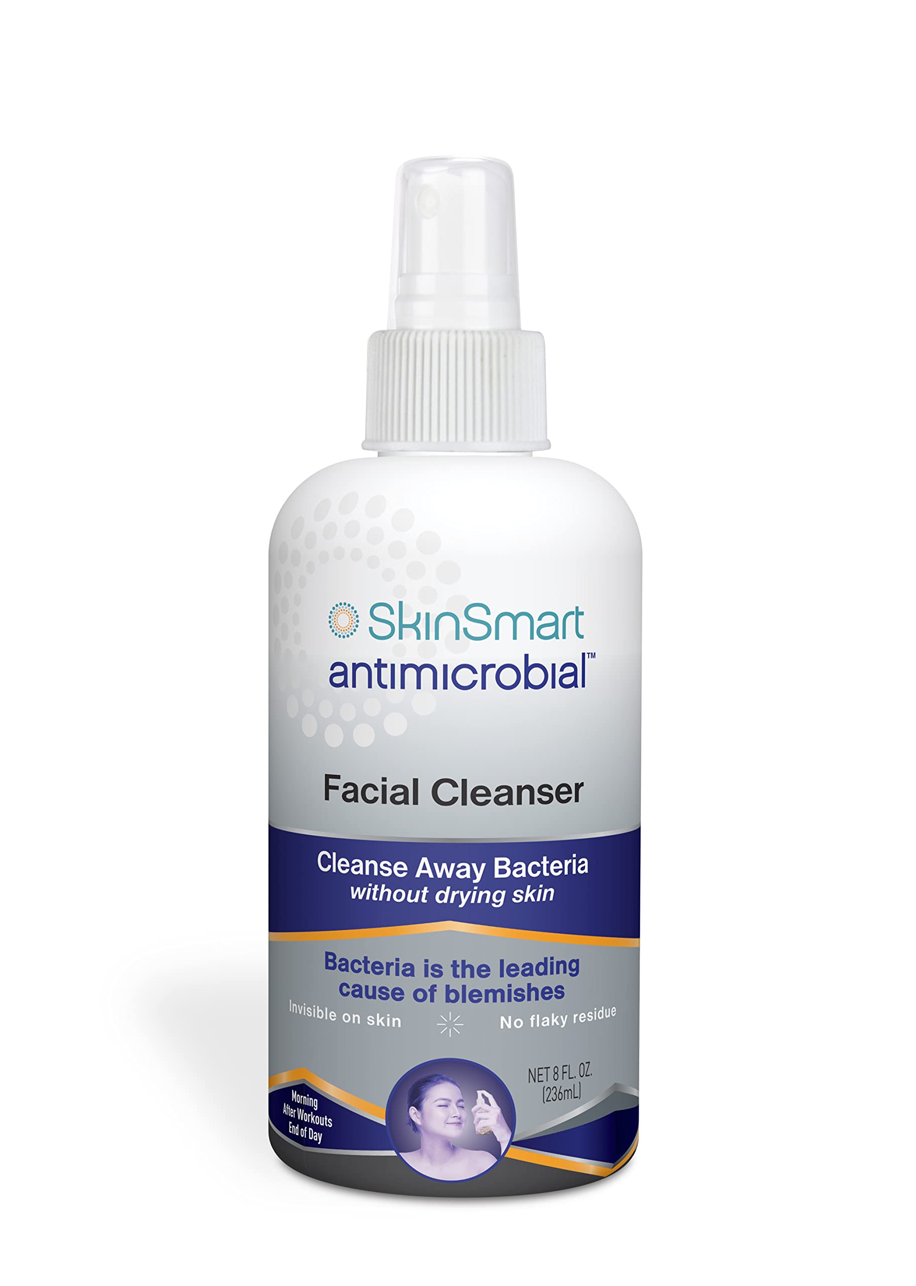 SkinSmart Antimicrobial pulverizador facial para uso diario y poros limpios.