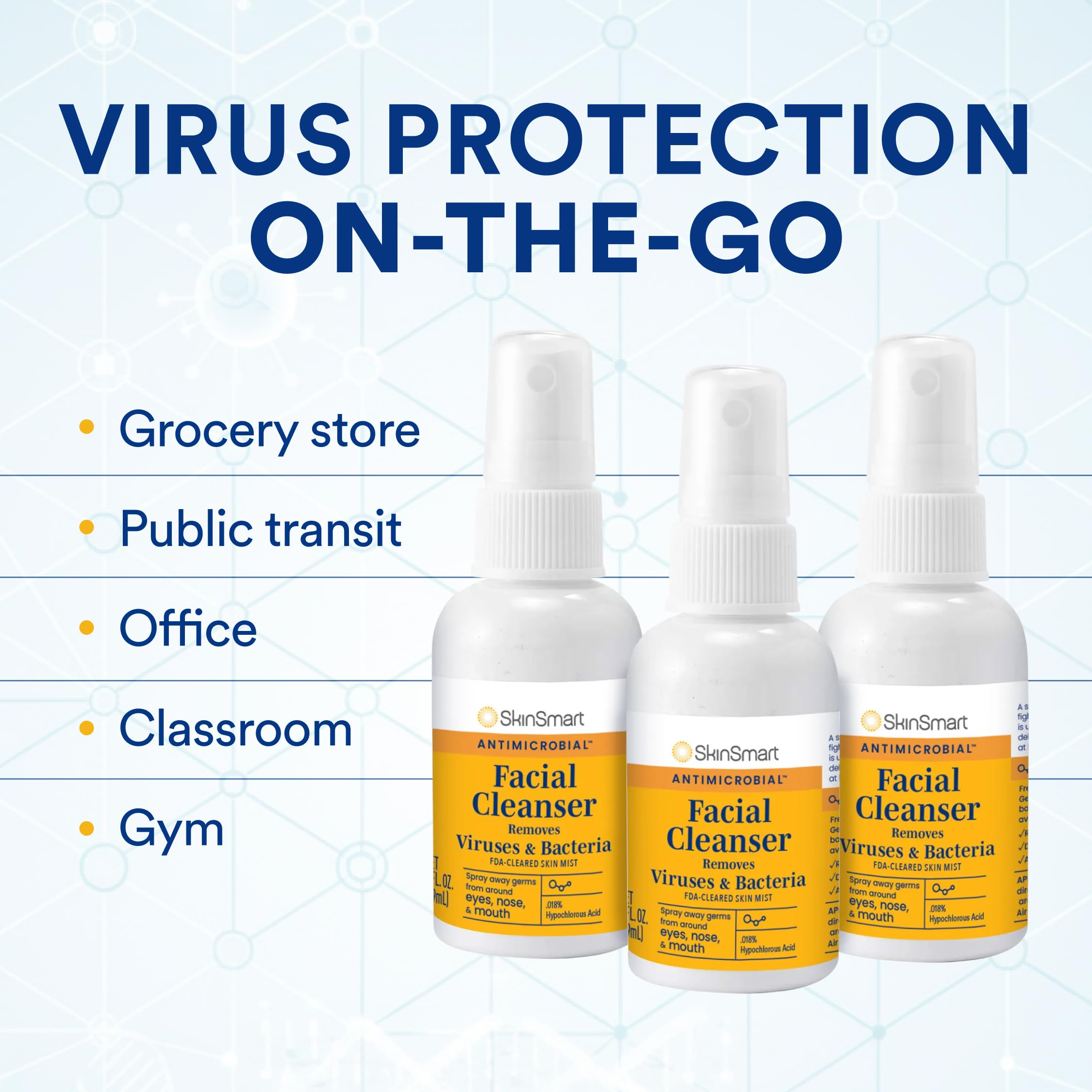 Protección del rostro con SkinSmart Antimicrobial en situaciones cotidianas