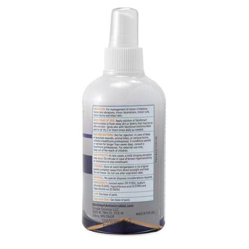 SkinSmart Antimicrobial rociado facial para alivio suave de irritaciones.