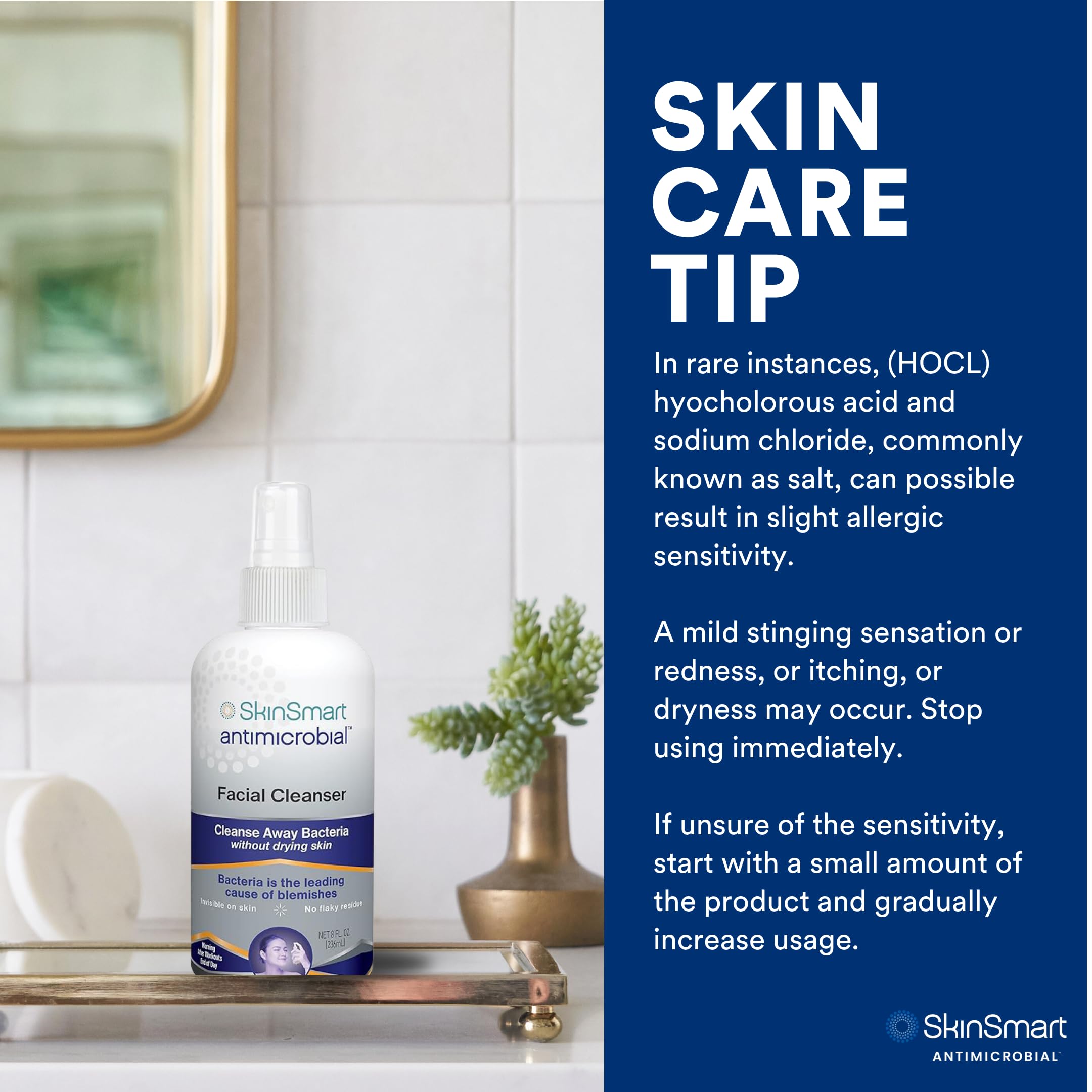 SkinSmart Antimicrobial facilita rutina diaria sin frotar.