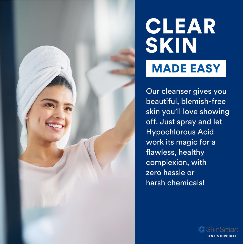 SkinSmart Antimicrobial limpia rostro eliminando sudor y suciedad.