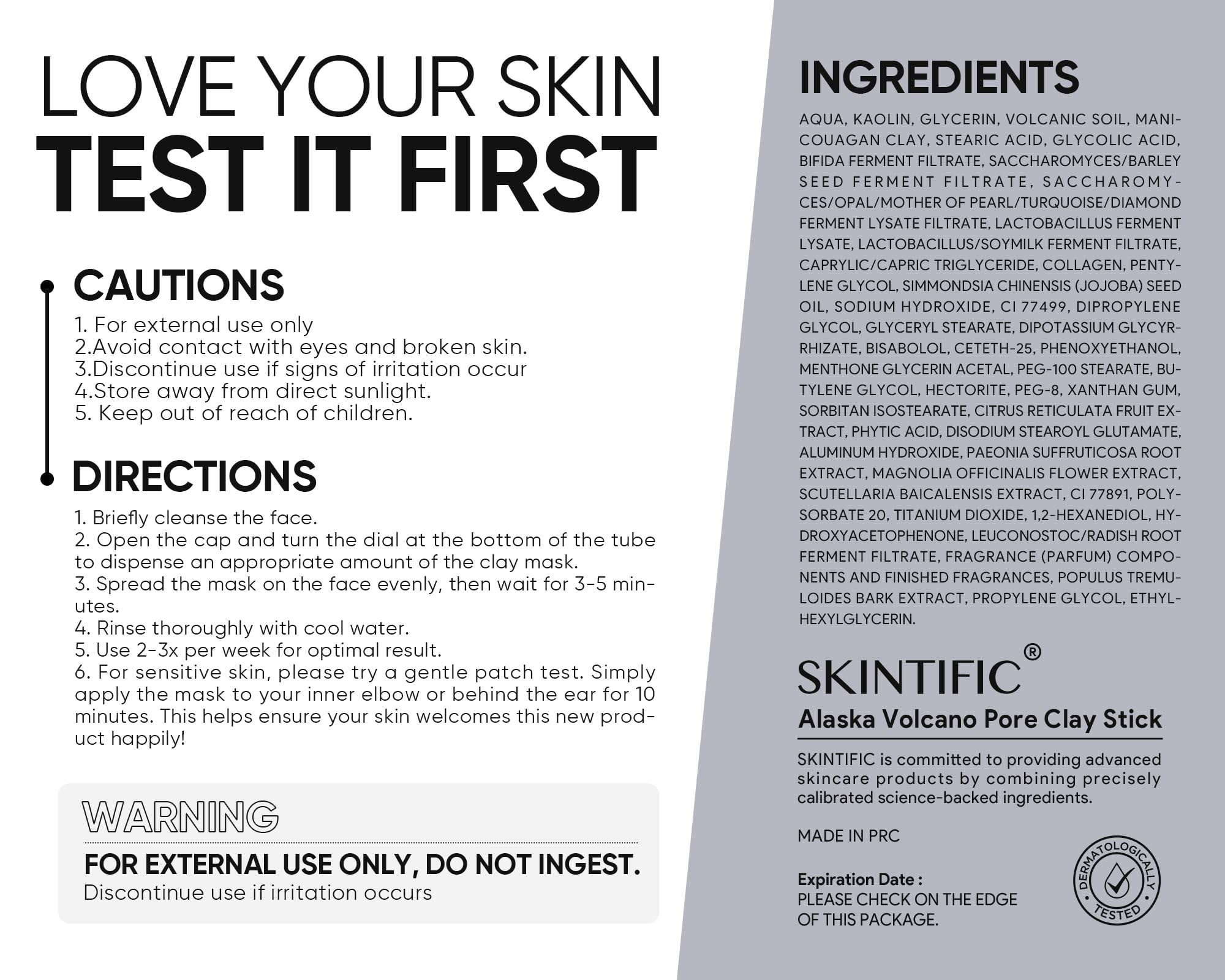 Aplicación higiénica en tubo de SKINTIFIC, cobertura precisa sin desorden.