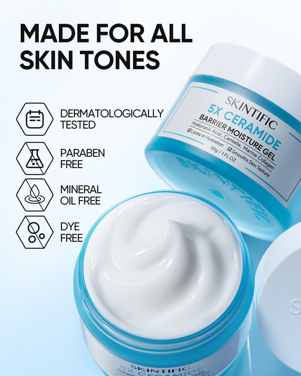 SKINTIFIC Daily Use non-comedogenic moisturizer supports clear pores