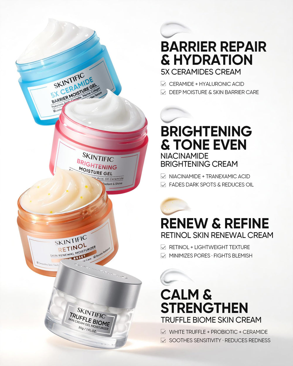 SKINTIFIC Dermatologist-tested moisturizer with barrier-supporting ceramides