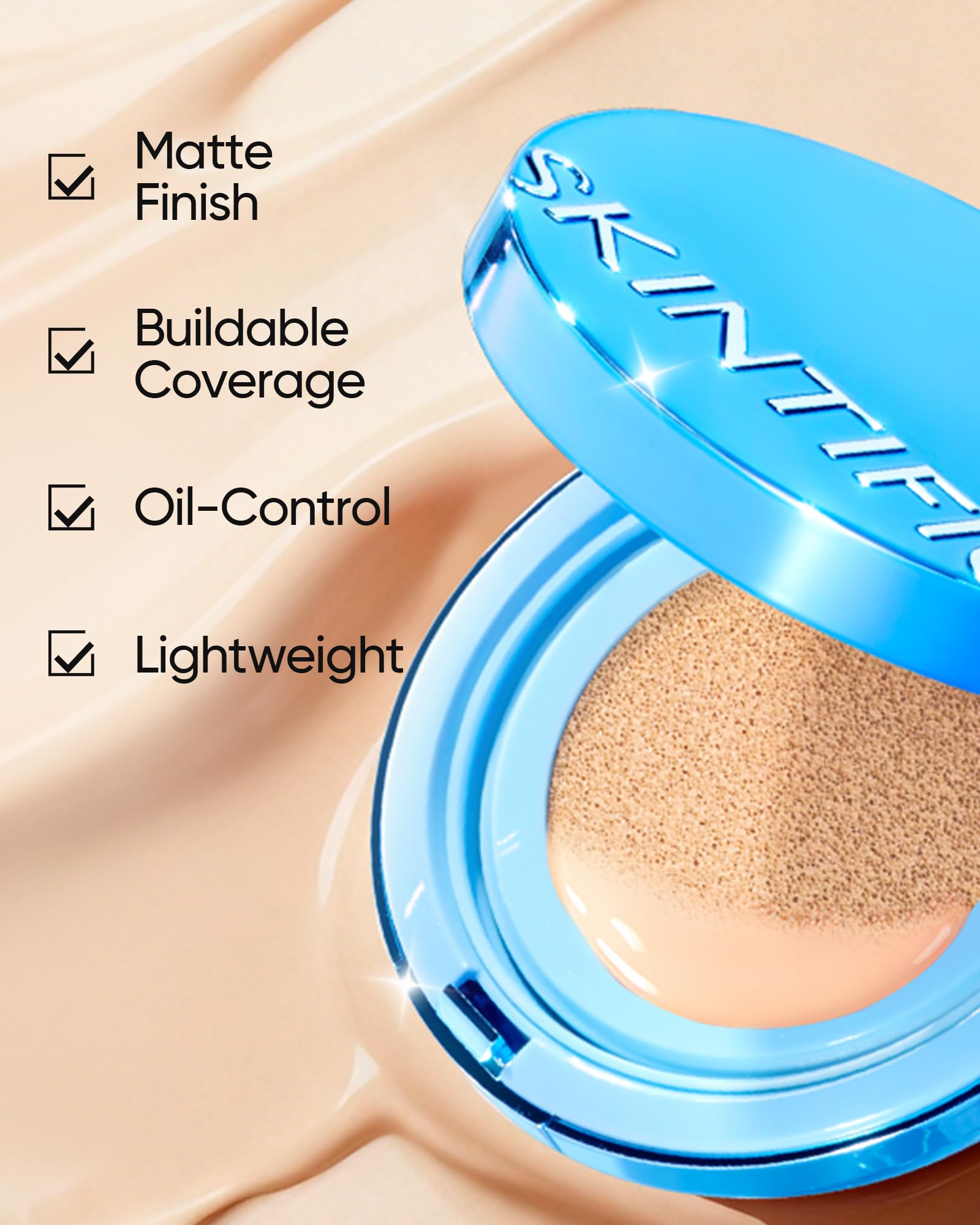 Textura ligera de SKINTIFIC Velvet Matte que no resulta pesada.