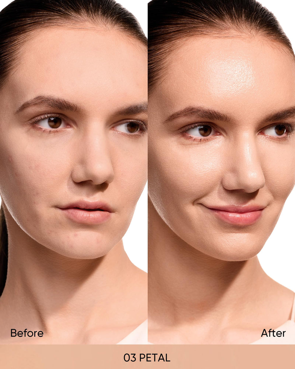 SKINTIFIC Pink Glow Cushion Foundation #03 Petal, aplicación suave y rápida para cualquier ocasión.