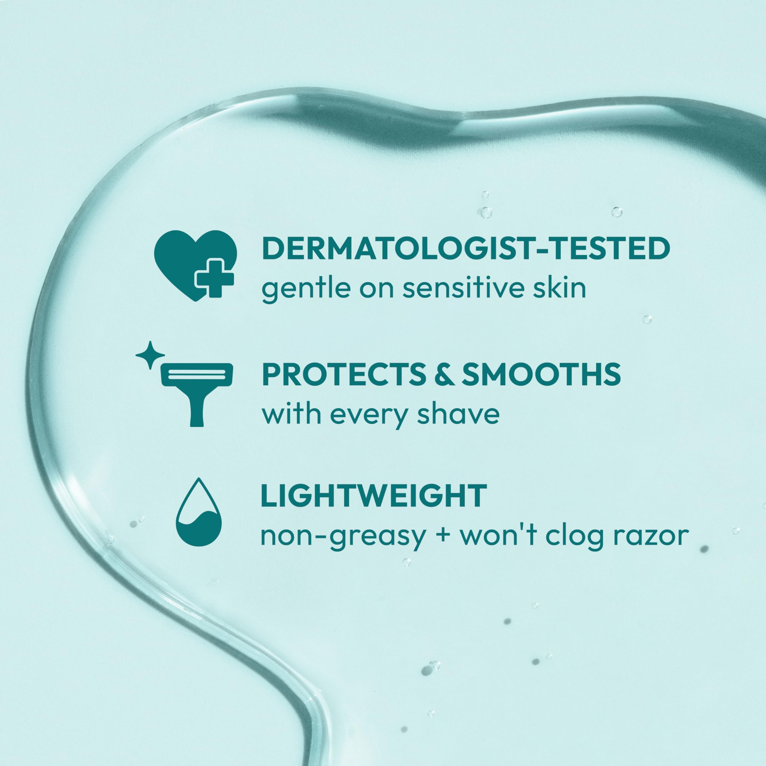 Skintimate aloe vitamin E and shea oil blend ingredients closeup