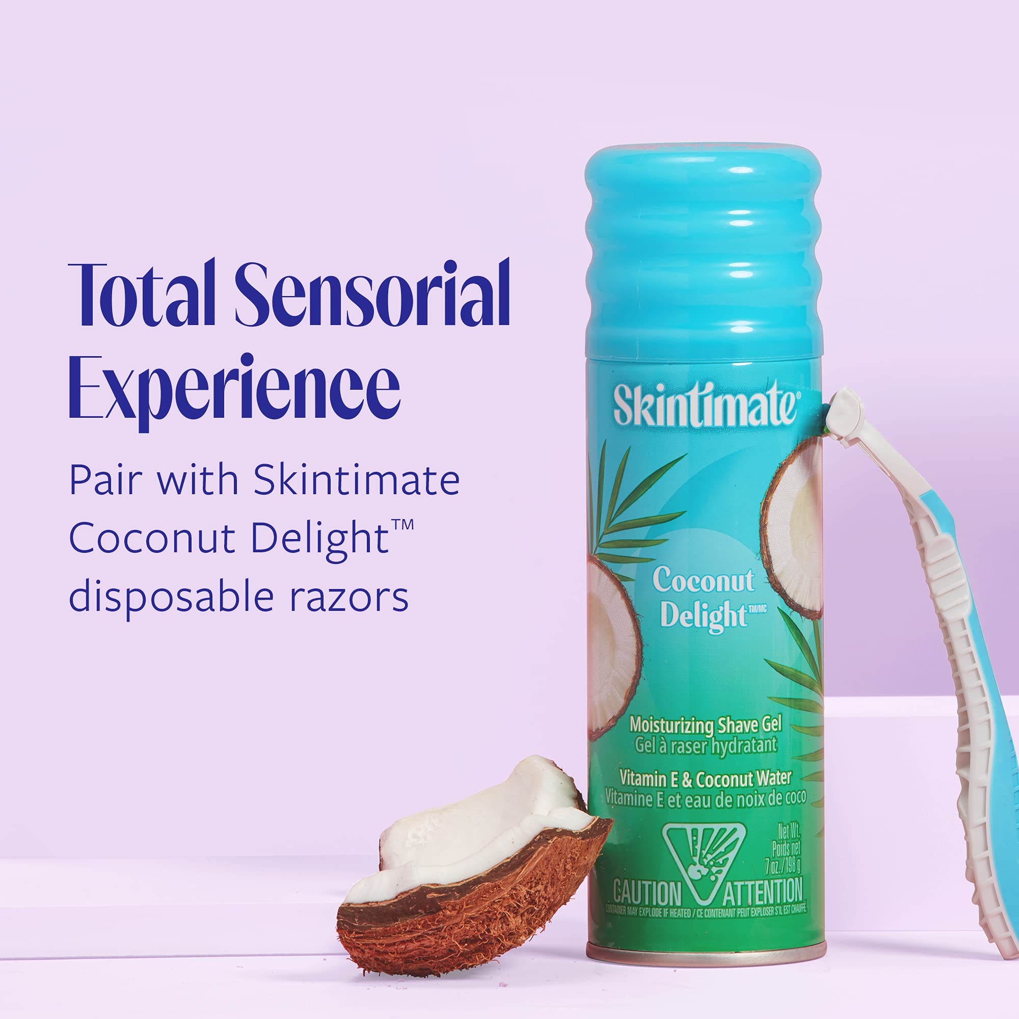 Three-pack Skintimate Coconut Delight emphasizes value and routine grooming