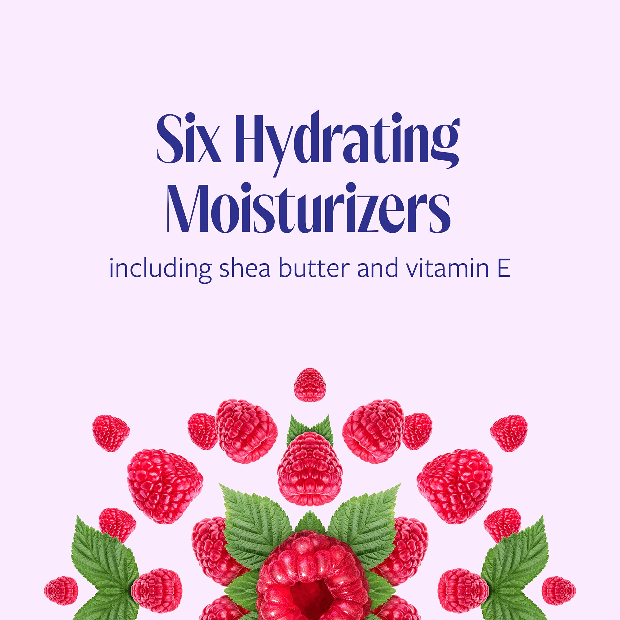 Skintimate Raspberry Rain bottle side highlighting moisturizing formula for caring skin