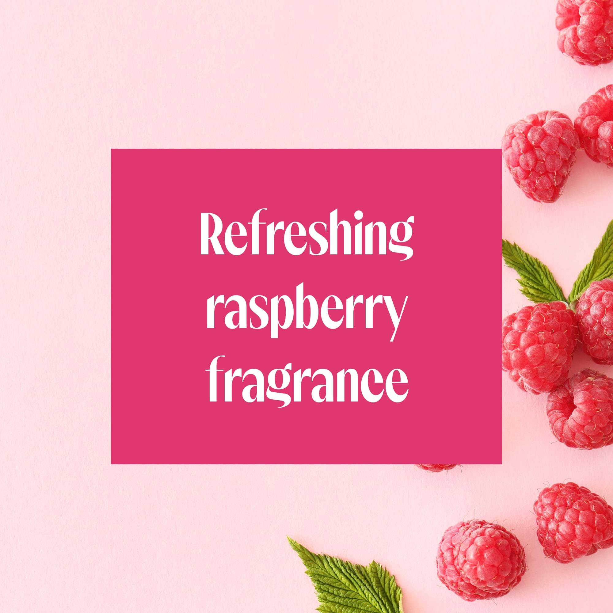 Skintimate Raspberry Rain formula with vitamin E nourishes skin during shave.