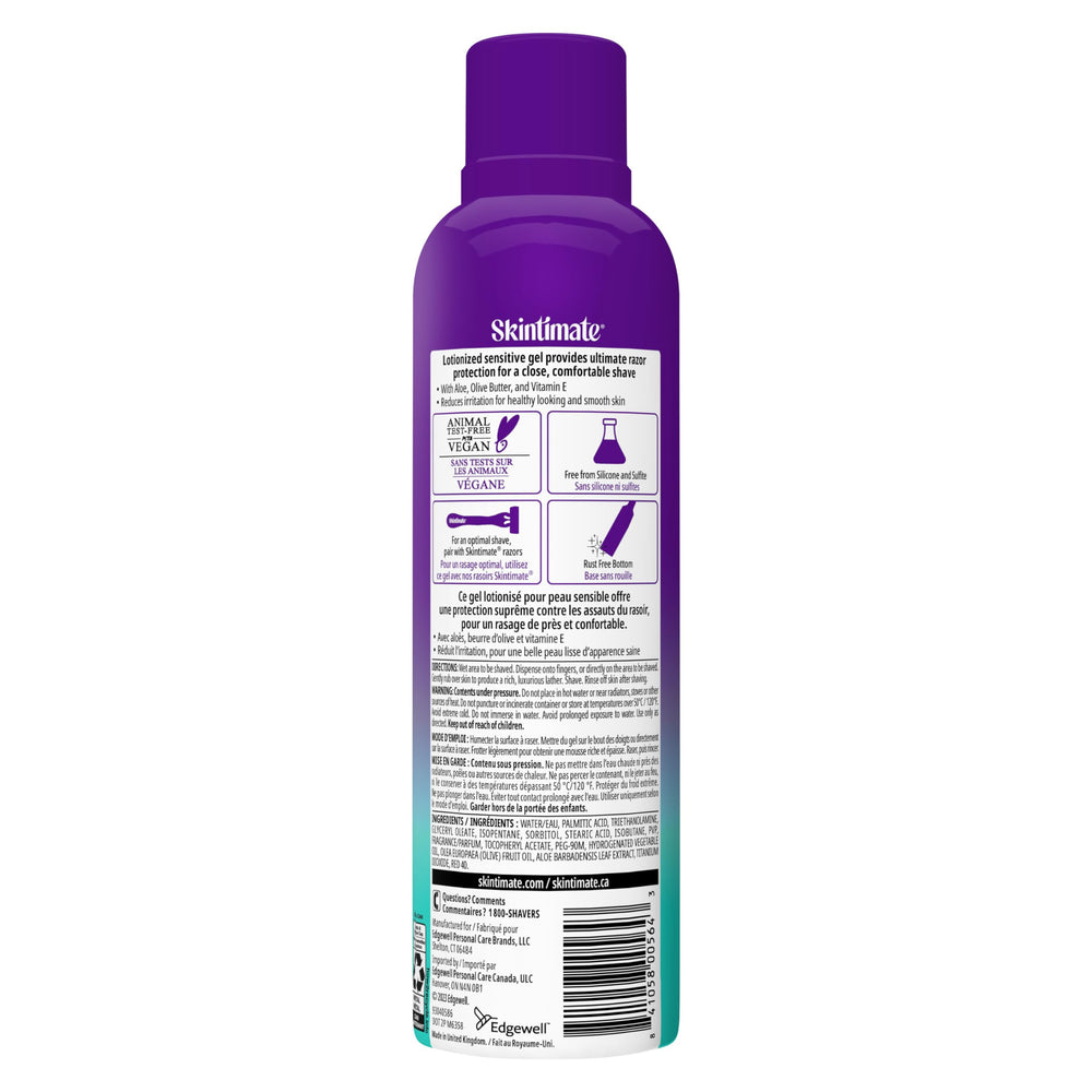 Skintimate Skin Therapy gel ready for bikini-zone shaving use.