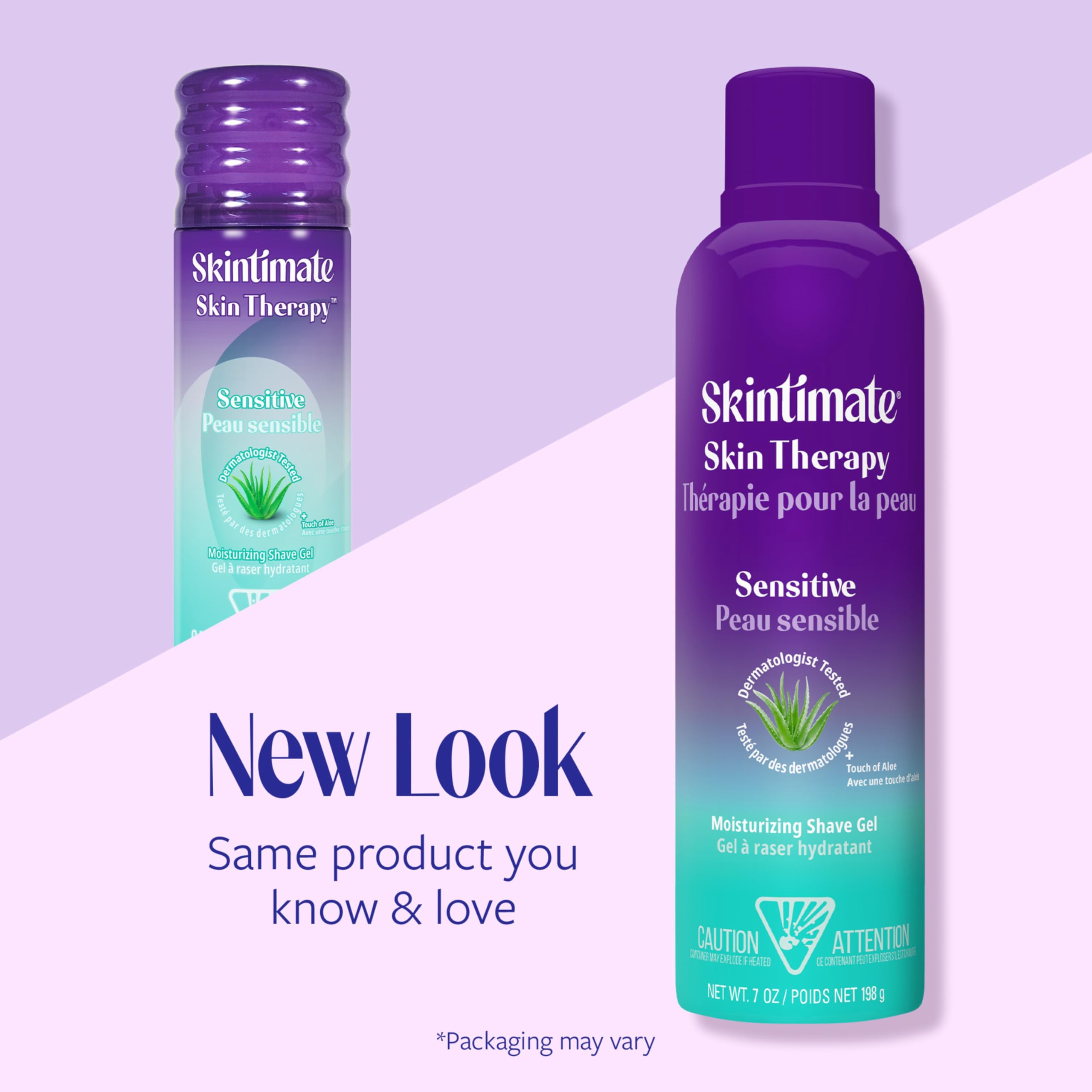 Skintimate Skin Therapy rust-free can bottom emphasizing durable packaging.