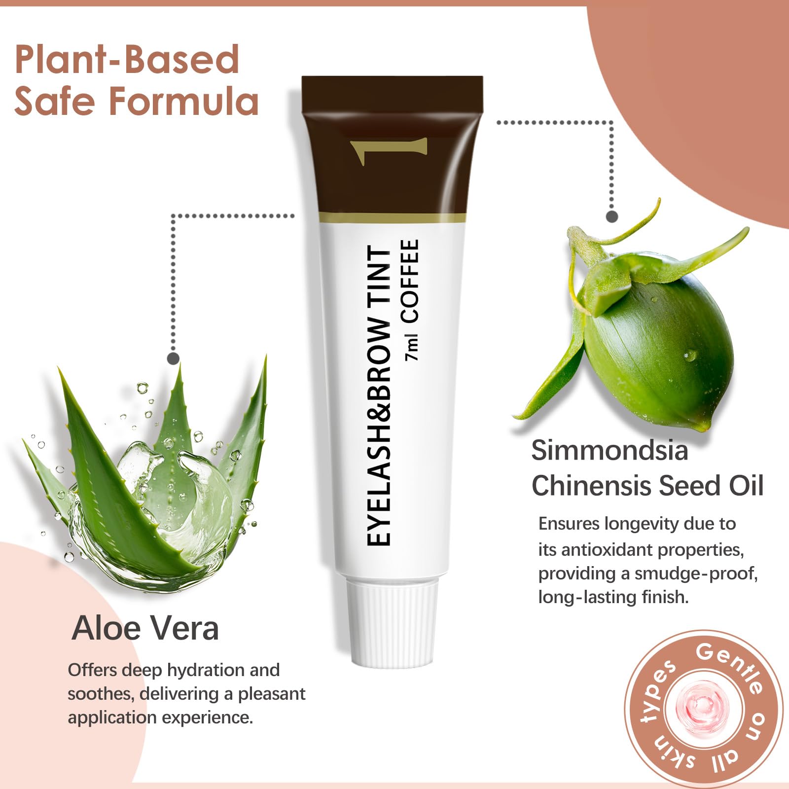 Sklight Lash Color Kit - ingredientes suaves como aceite de jojoba y aloe vera