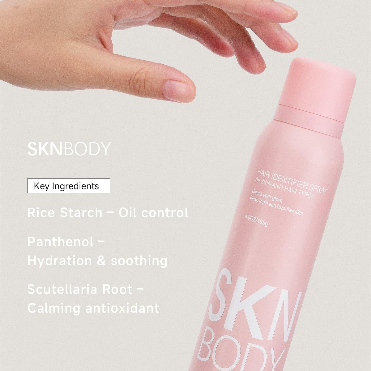 Packaging highlights sulfate-free and paraben-free formula details.
