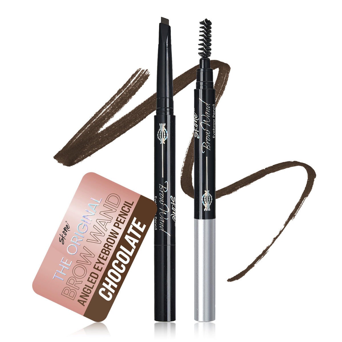 Skone lapiz cejas retractil con brocha incluida delineado suave y duradero