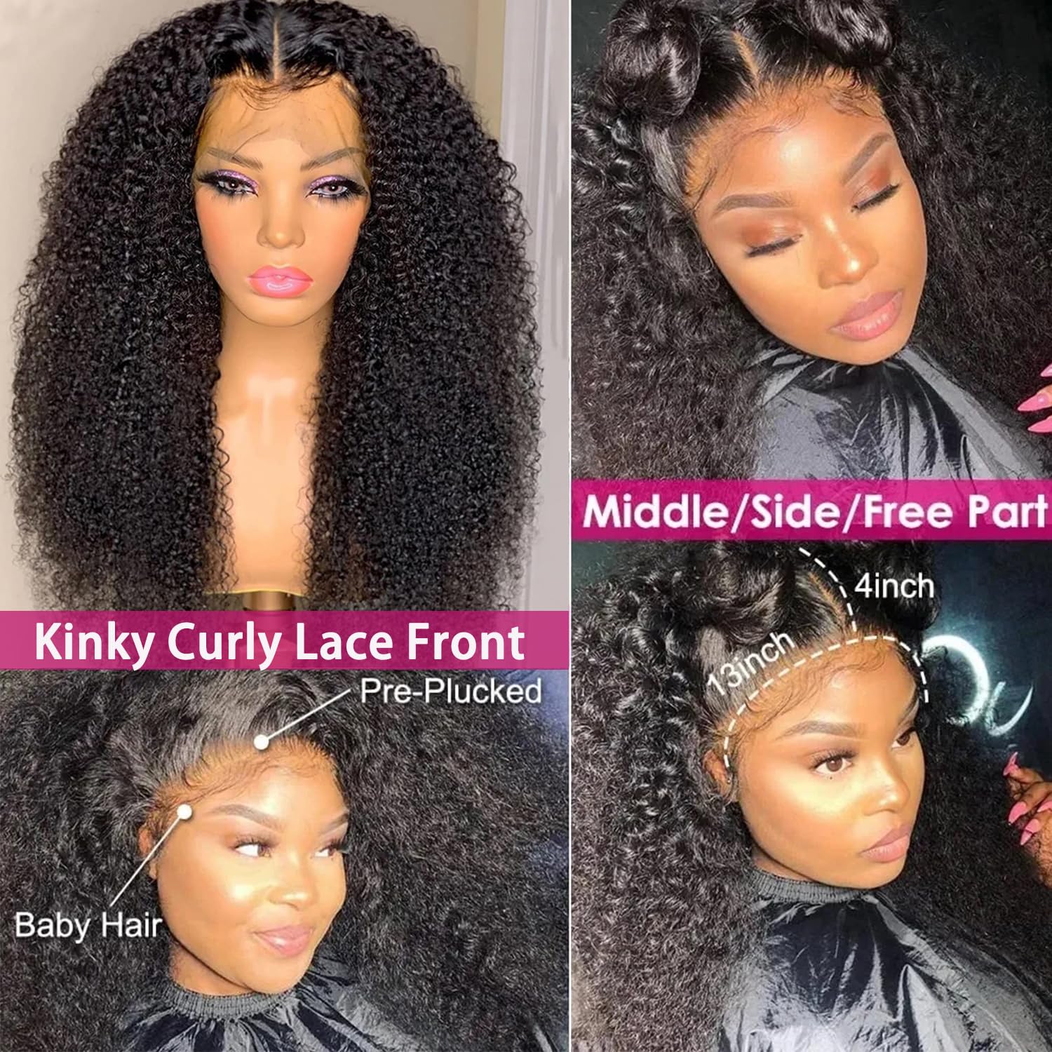 Skouty 13x4 lace front with transparent HD lace enables seamless parting