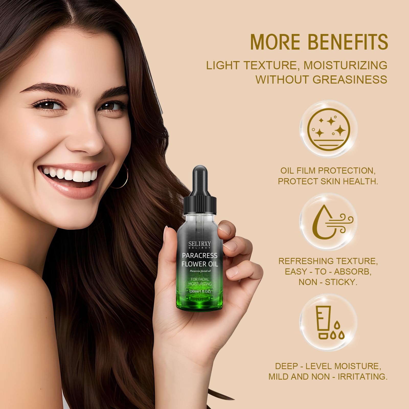 SKSOYT Botanical facial oil packaging highlights lightweight, all-skin-type care