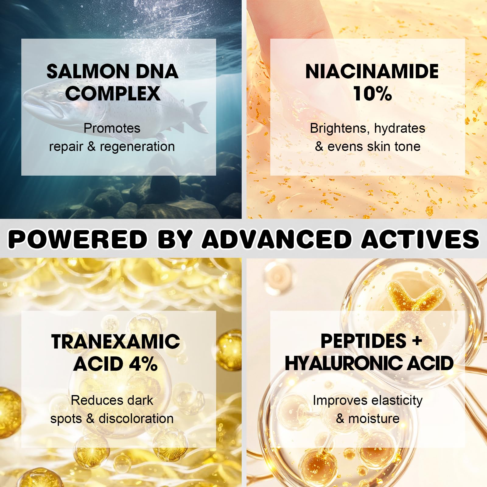Calming application of SKSOYT Salmon DNA Serum during skincare routine