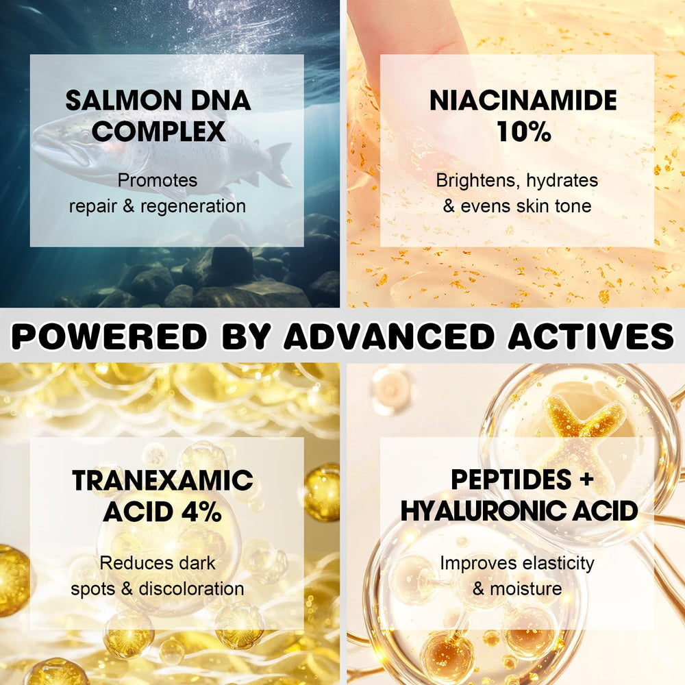 Calming application of SKSOYT Salmon DNA Serum during skincare routine