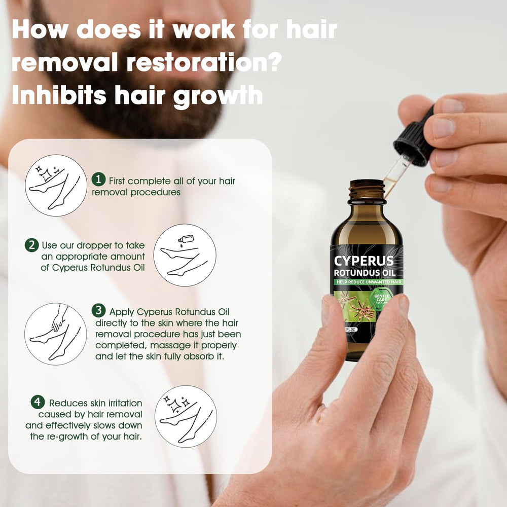 Applying SKSOYT Cyperus Rotundus oil with a gentle massage technique.