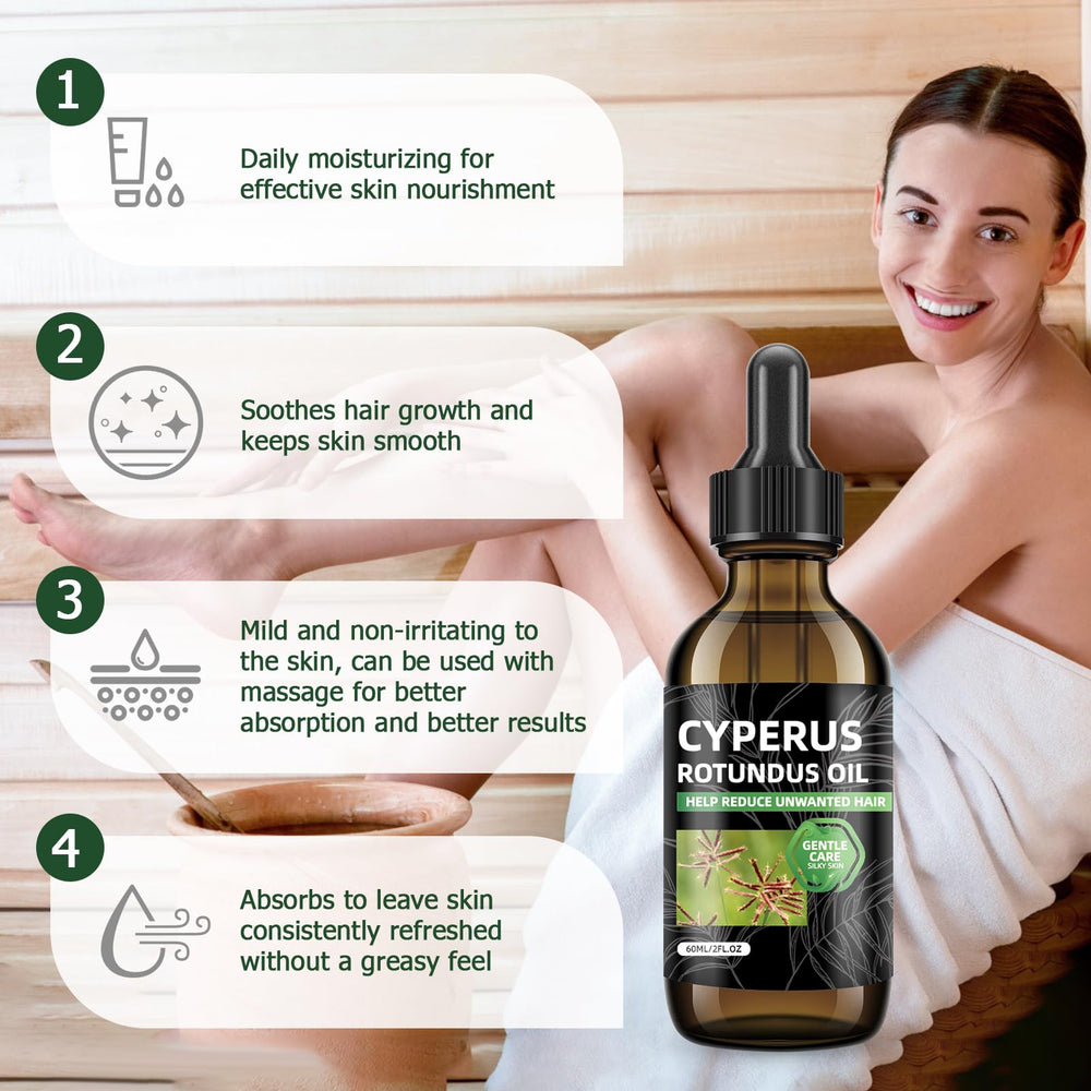 Ingredient highlight: steam-distilled Cyperus Rotundus for purity and safety.