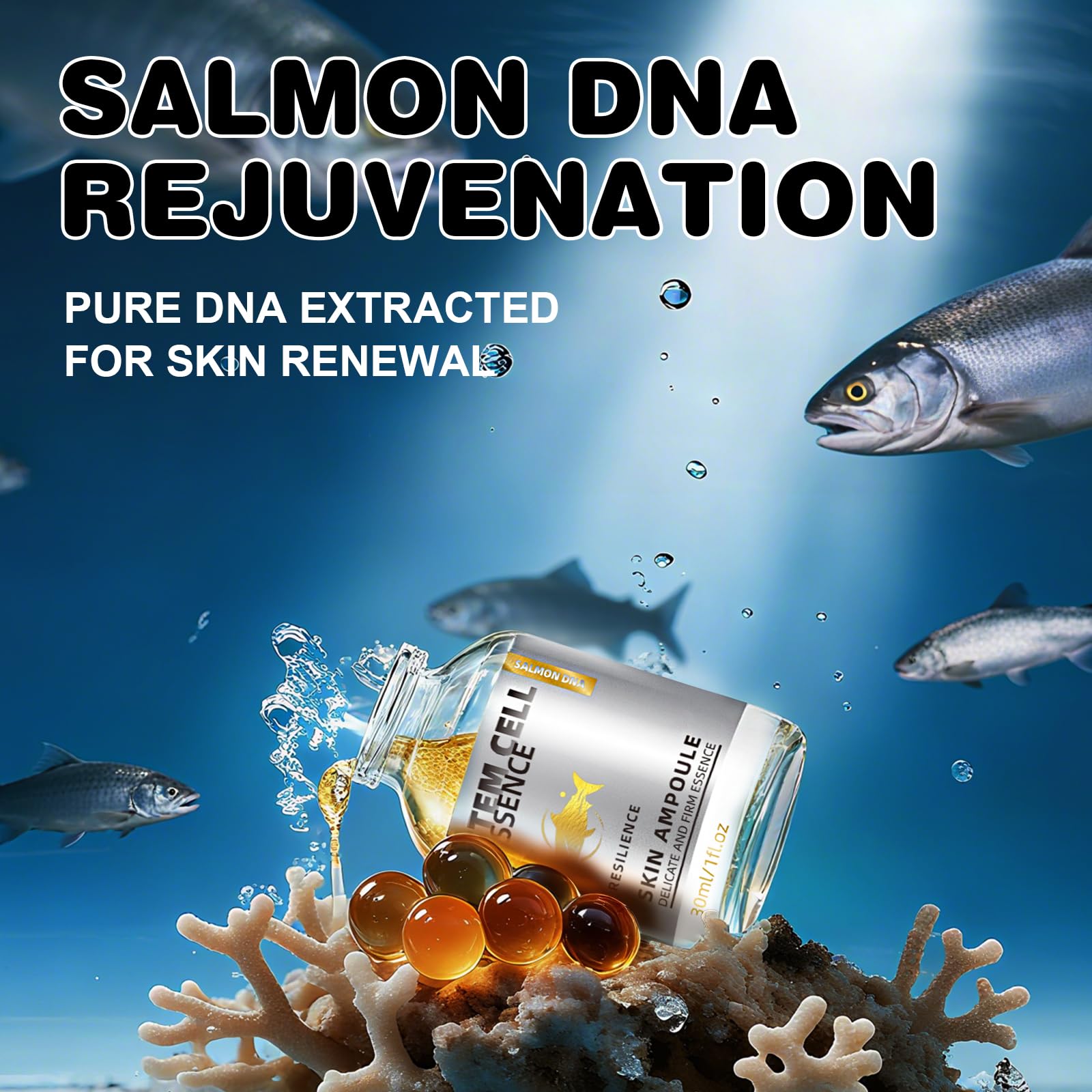 SKSOYT Salmon DNA Serum with derma roller for smoother microneedling sessions
