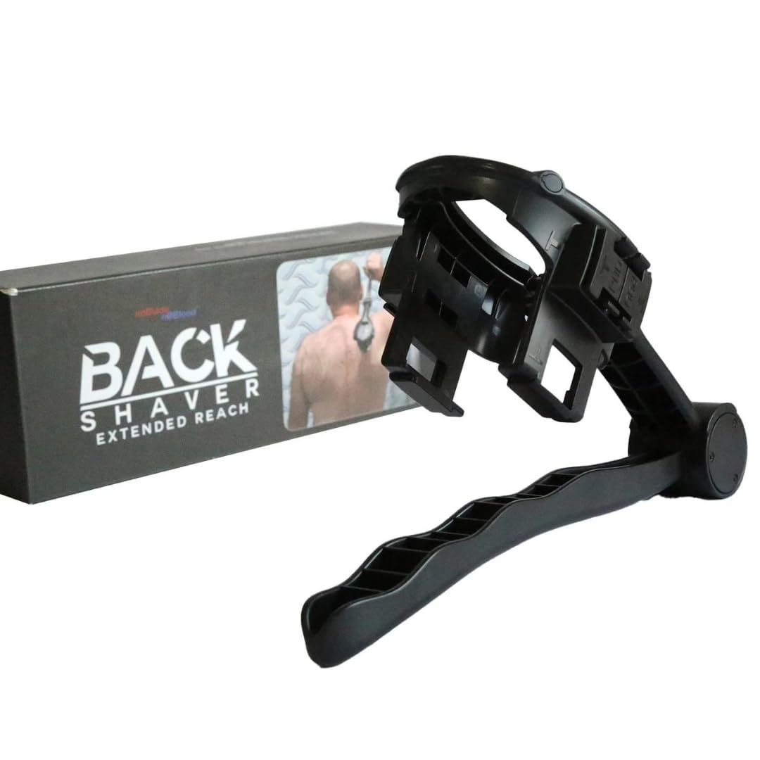 Skull Shaver Back Shaver Handle ergonomic grip for controlled, comfortable back shaving.
