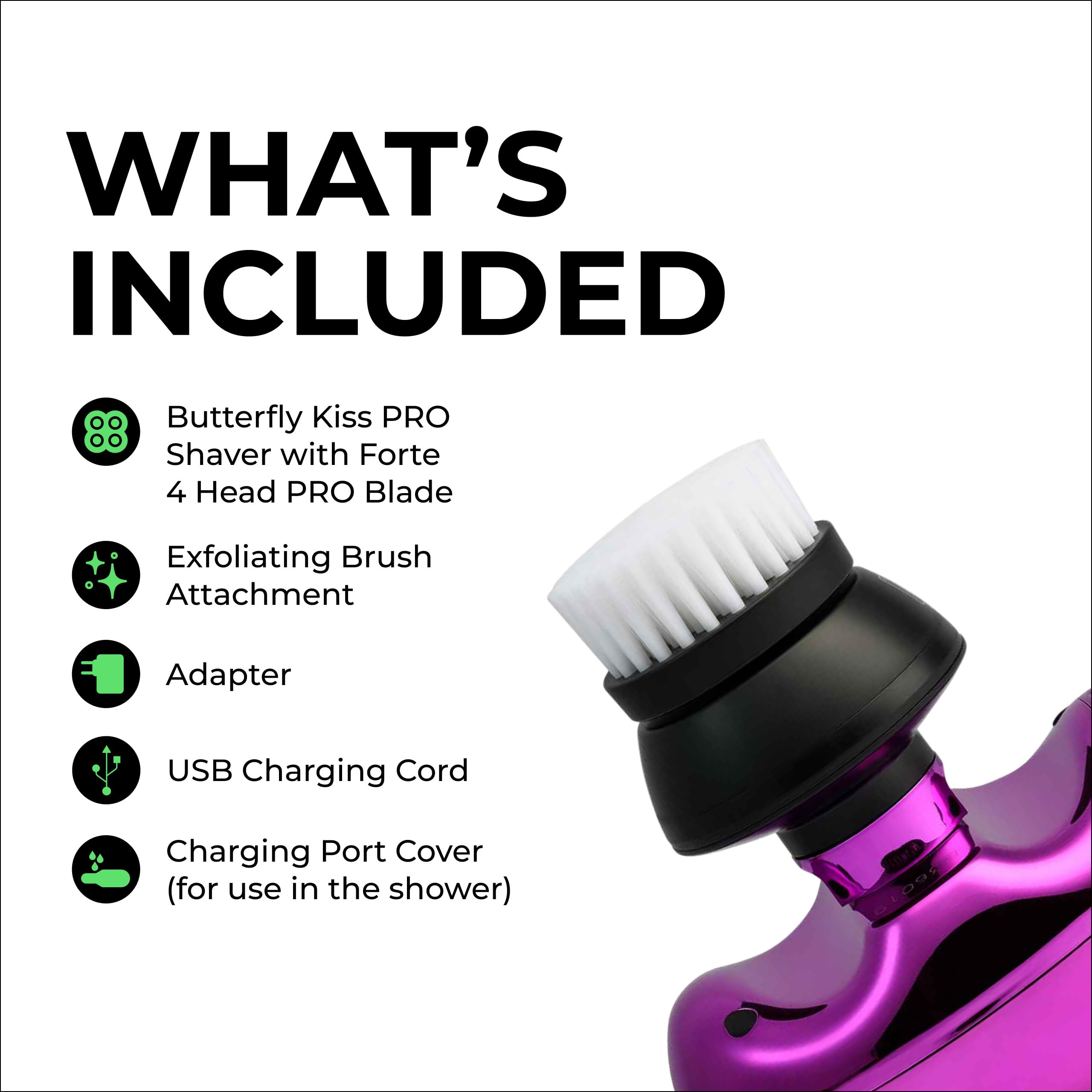 Skull Shaver Butterfly Kiss Pro IPX5 image highlights durable water resistance.