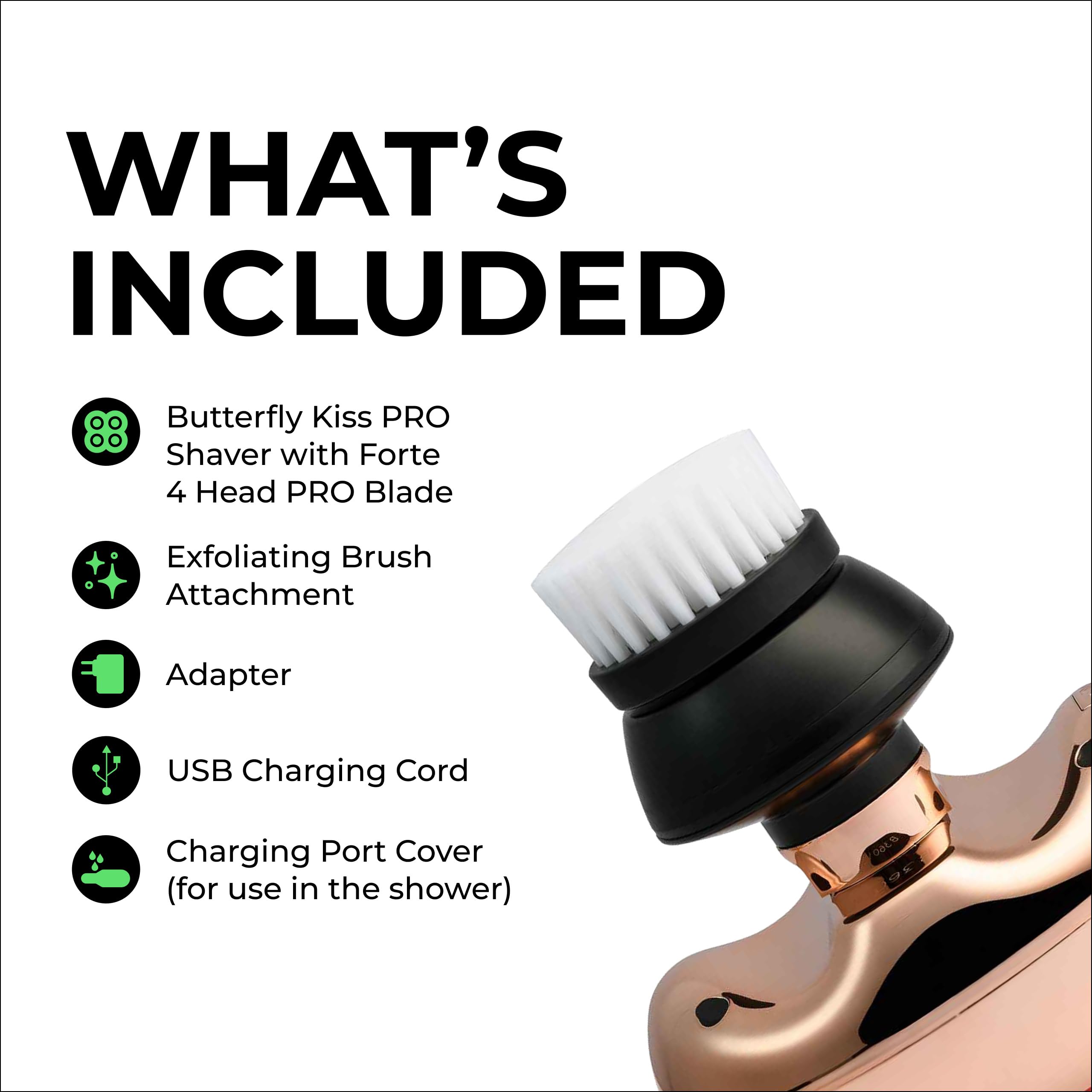 Skull Shaver Butterfly Kiss Pro rose gold design adds premium feel