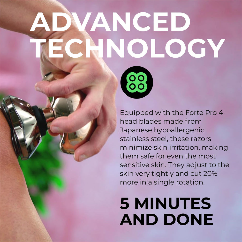 Skull Shaver Butterfly Kiss Pro underarms image emphasizes irritation-free grooming.