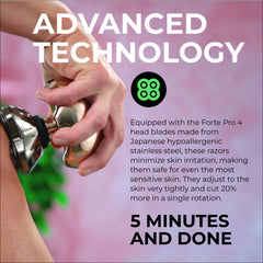 Skull Shaver Butterfly Kiss Pro wet use scene showing shower-friendly convenience