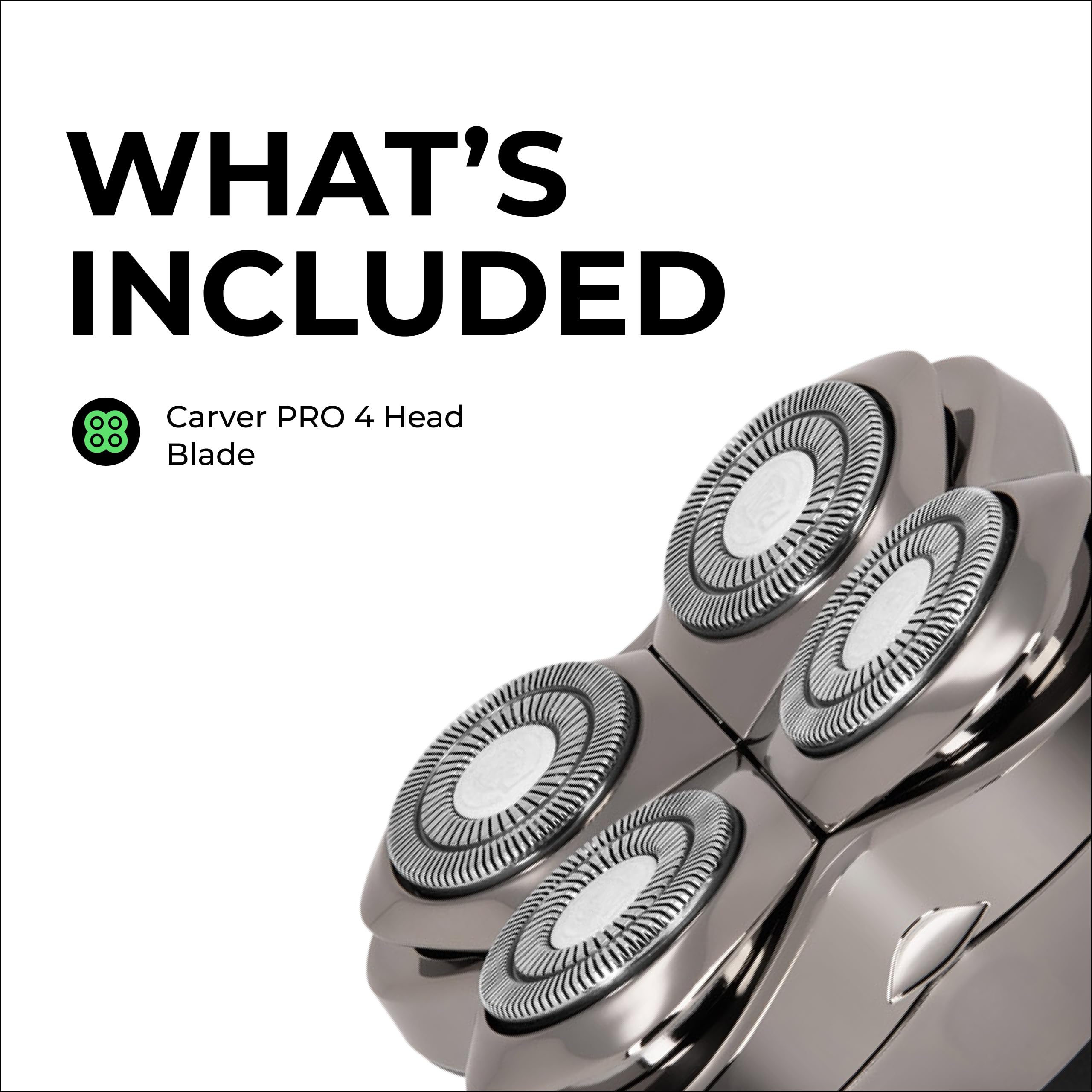 Carver Pro 4 precision-cut blades deliver close, controlled shaves