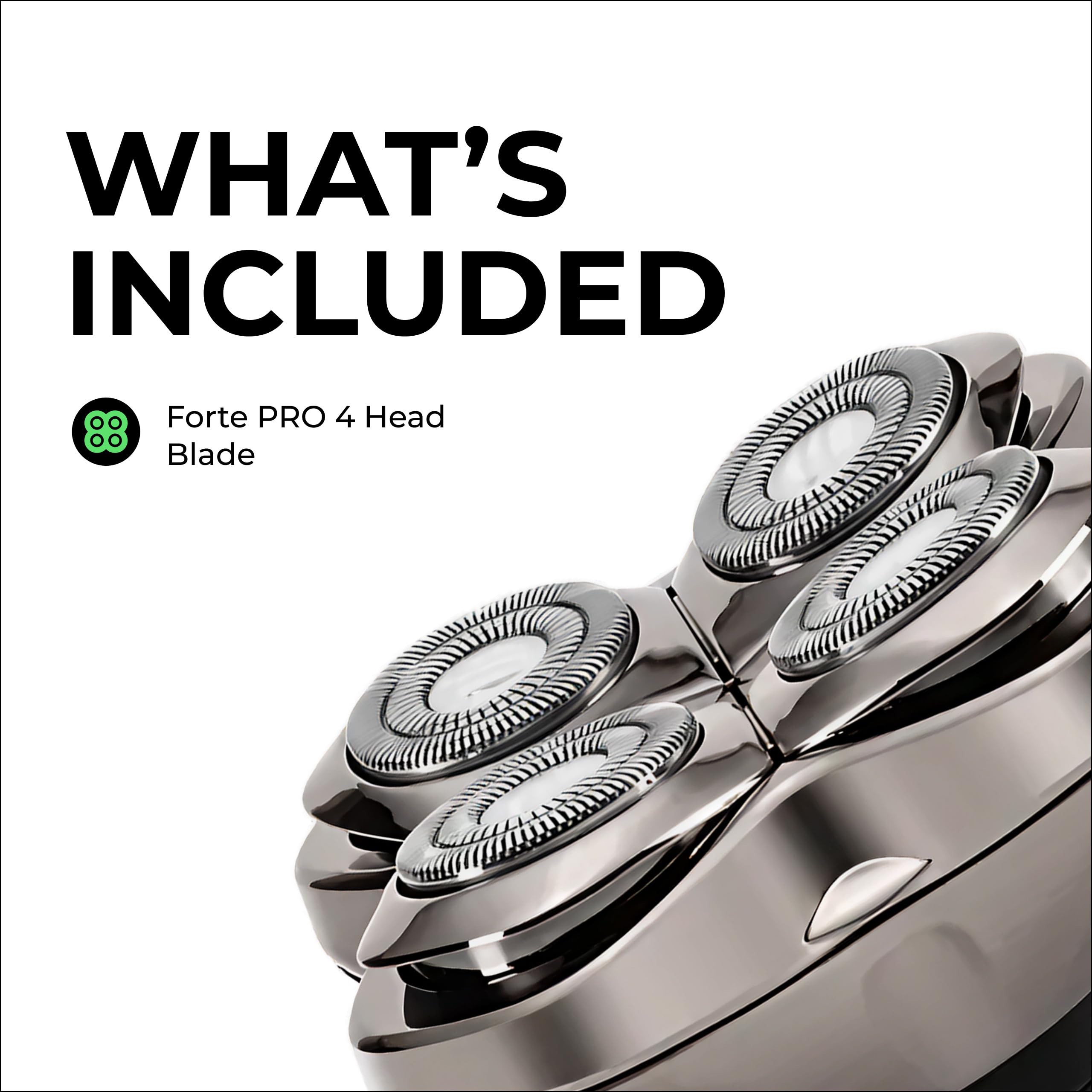 Spring-loaded Forte PRO 4 blade provides a smooth glide.