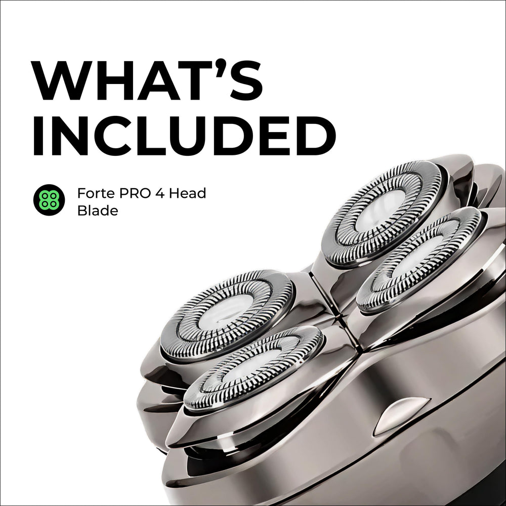 Spring-loaded Forte PRO 4 blade provides a smooth glide.
