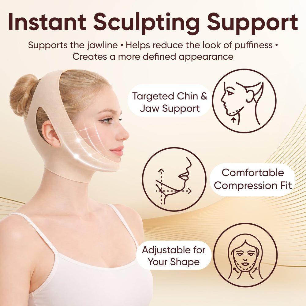 SKULT Collagen Face Sculpt Wrap has adjustable design for comfortable fit.