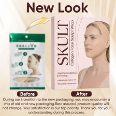 SKULT Collagen Face Sculpt Wrap uses breathable fabric for overnight comfort.