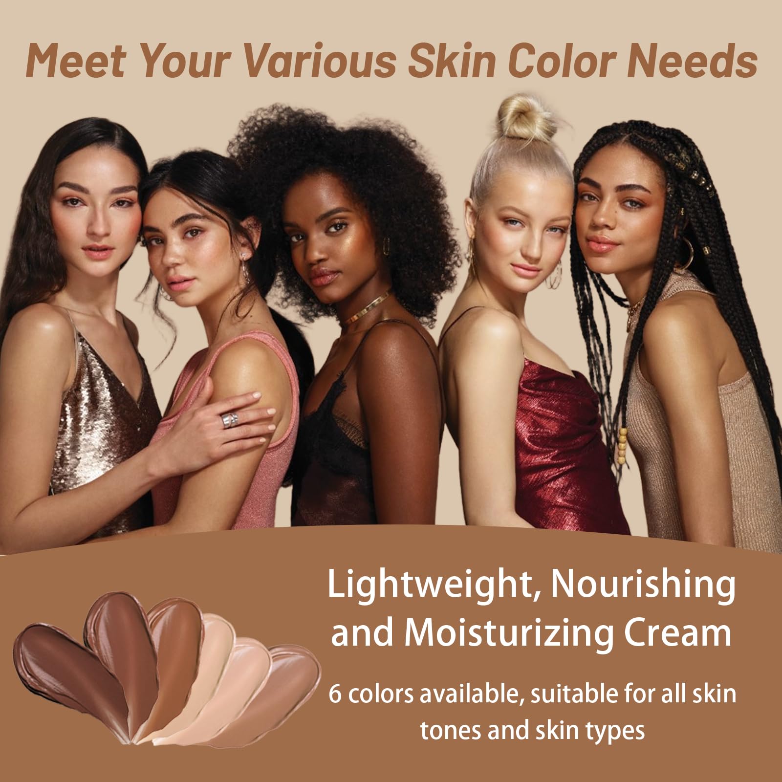 Variedad de tonos de Skween Skin Tint para tono de piel diverso.