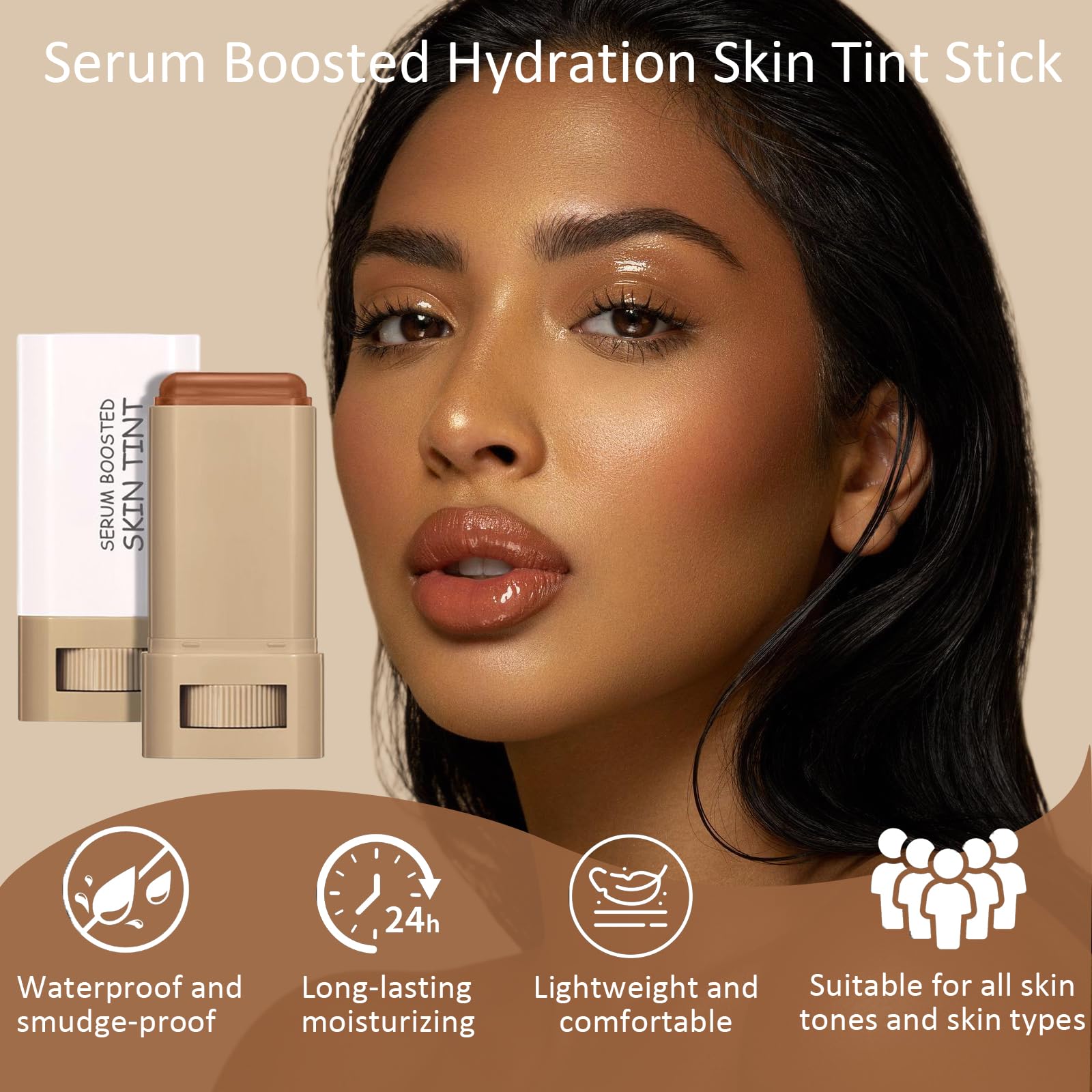 Envase portátil de Skween Skin Tint Stick, ideal para retoques en cualquier lugar.