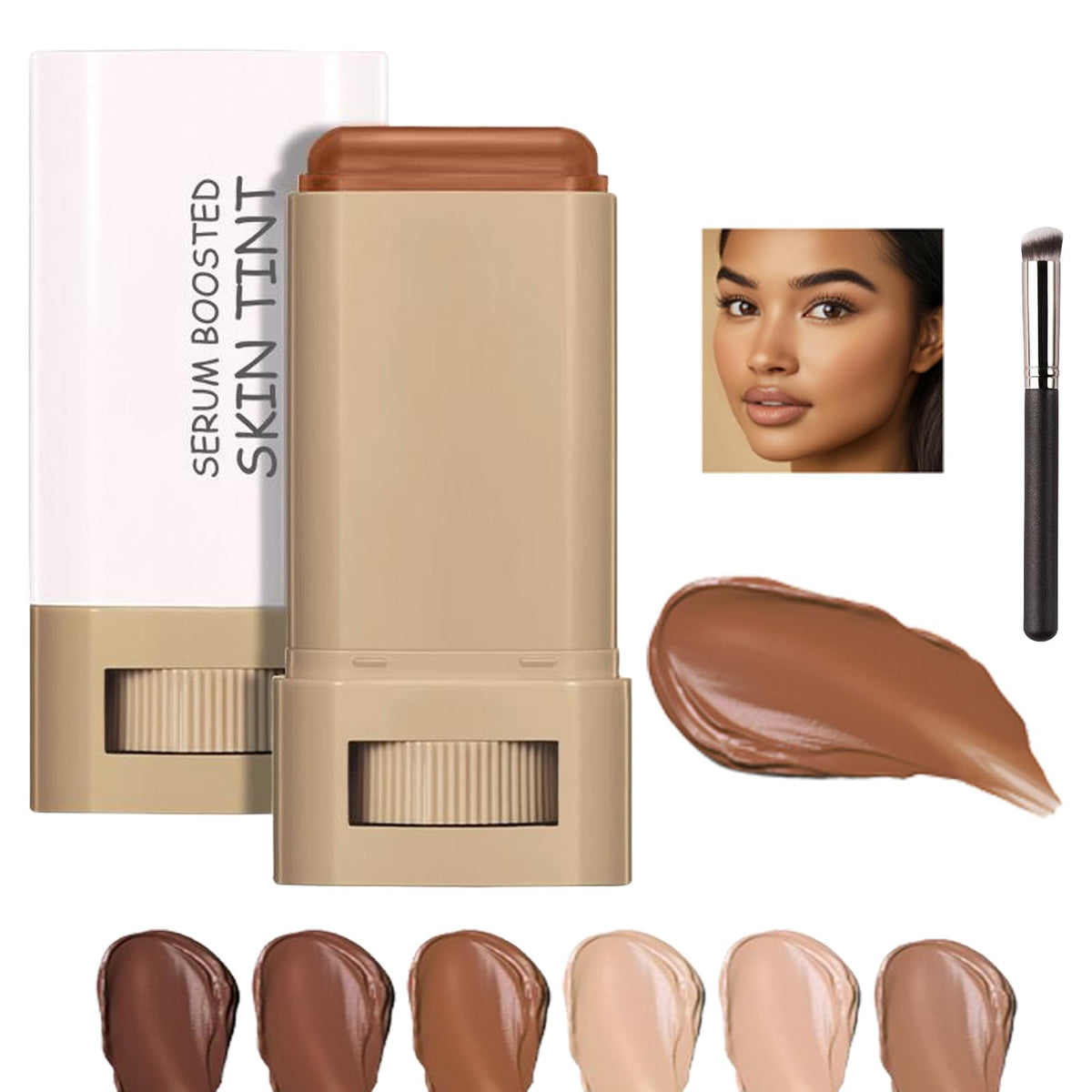 Skween Skin Tint Stick se aplica rápido para un acabado natural.