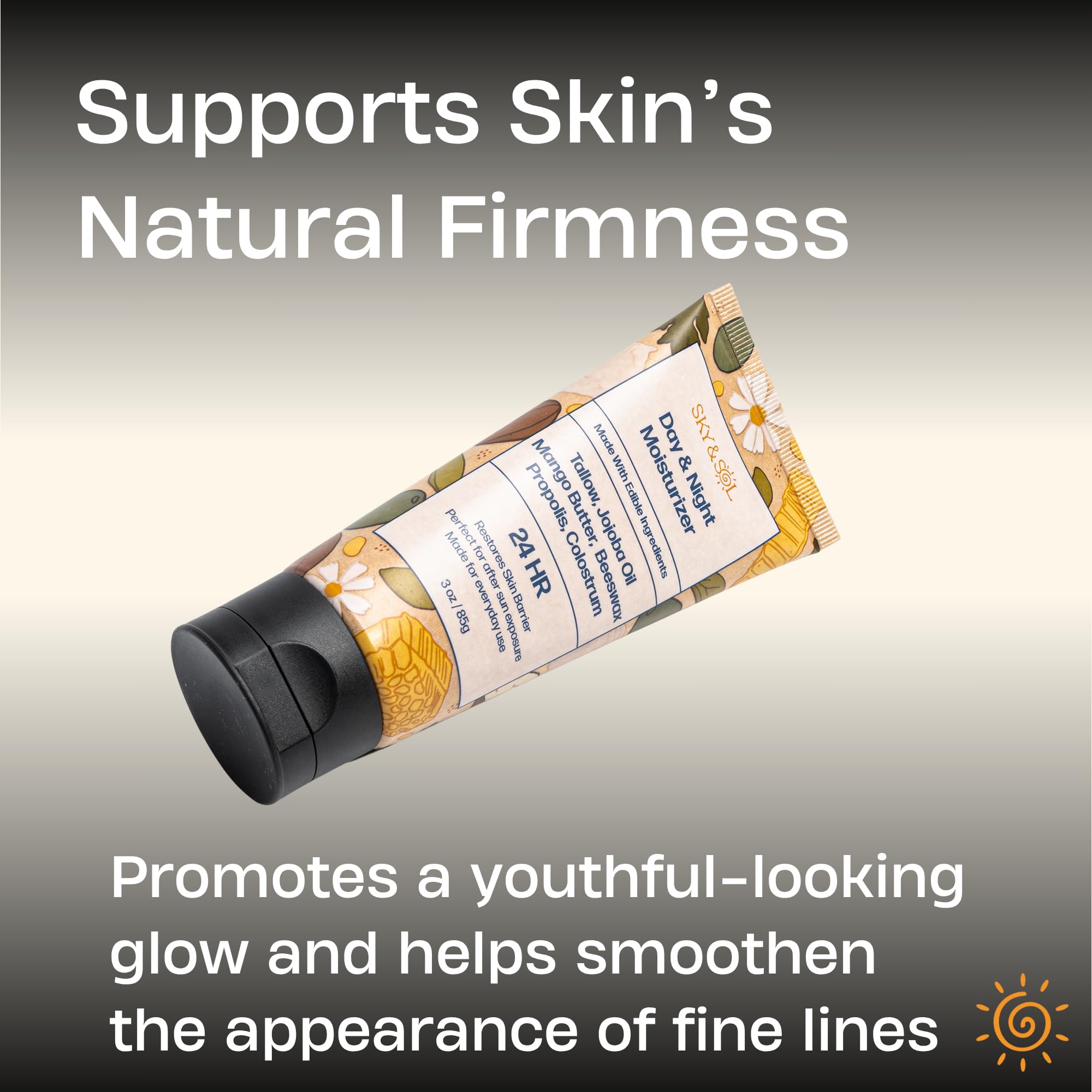 Sky and Sol Everything Cream after-sun care scene, soothing moisture.