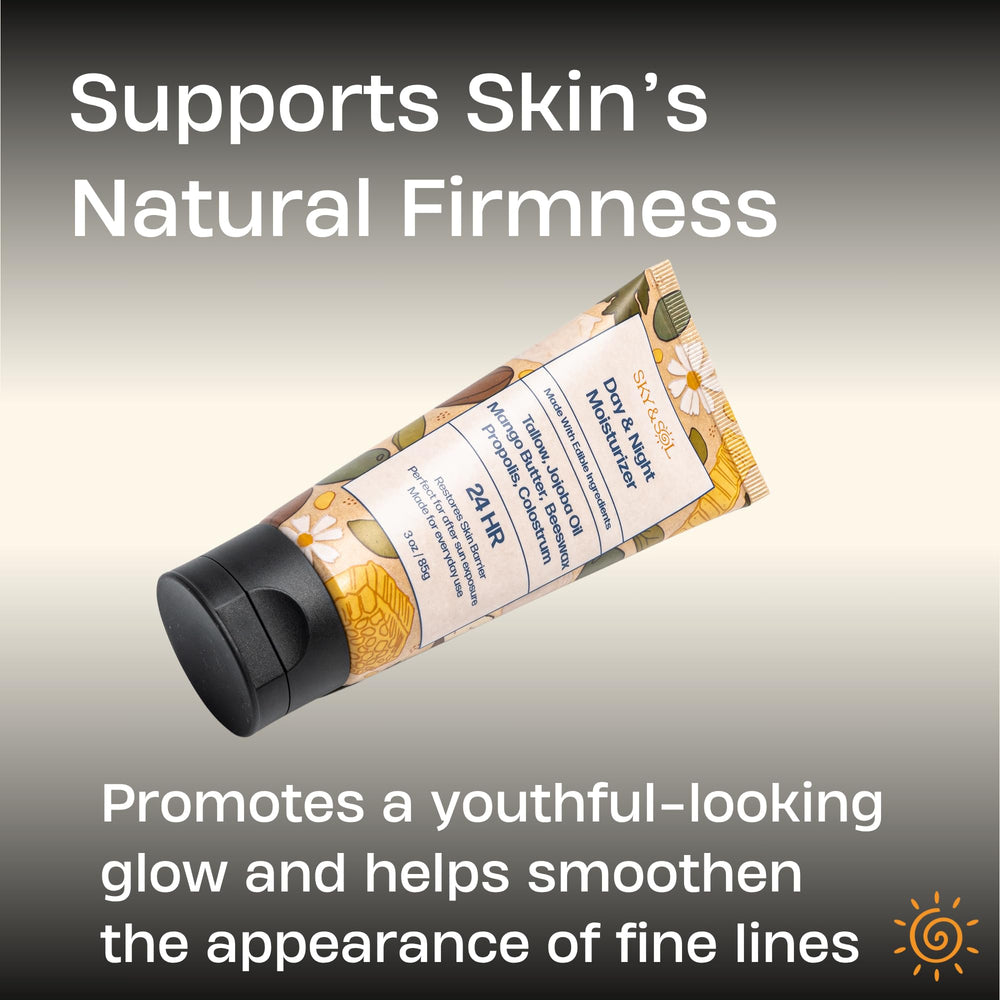 Sky and Sol Everything Cream after-sun care scene, soothing moisture.