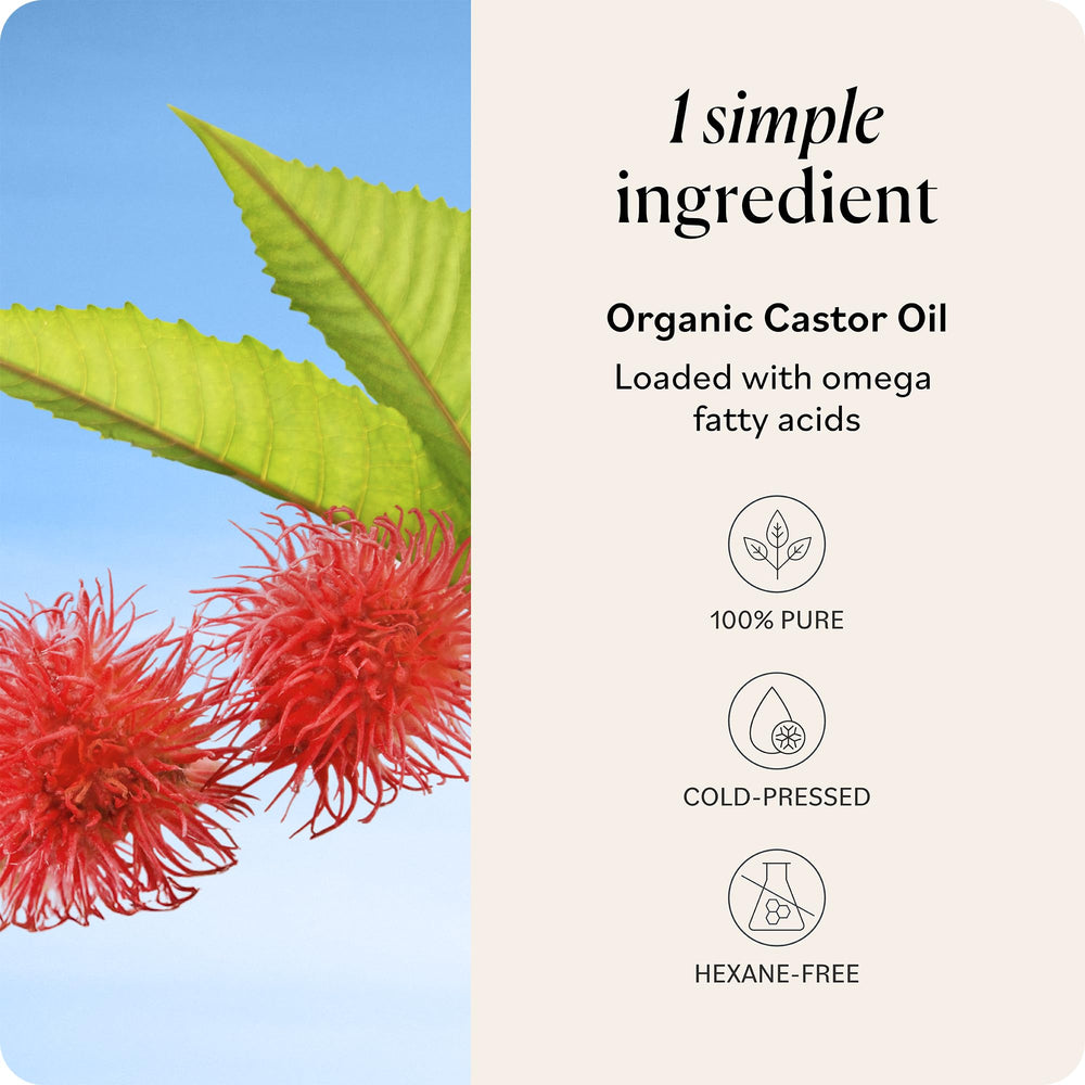 Sky Organics Aceite de ricino, aplicación en pelo, cabello más suave.
