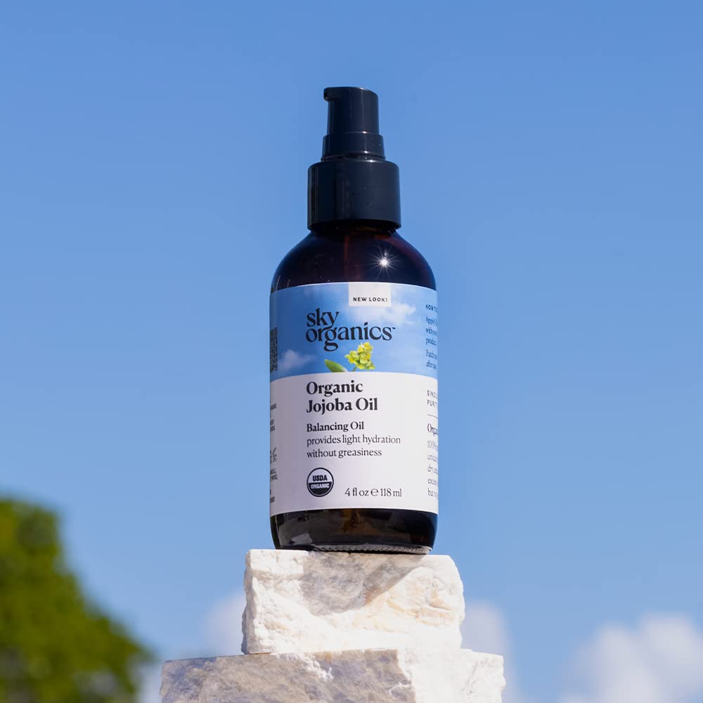 Sky Organics Envase de jojoba vegano y libre de crueldad.